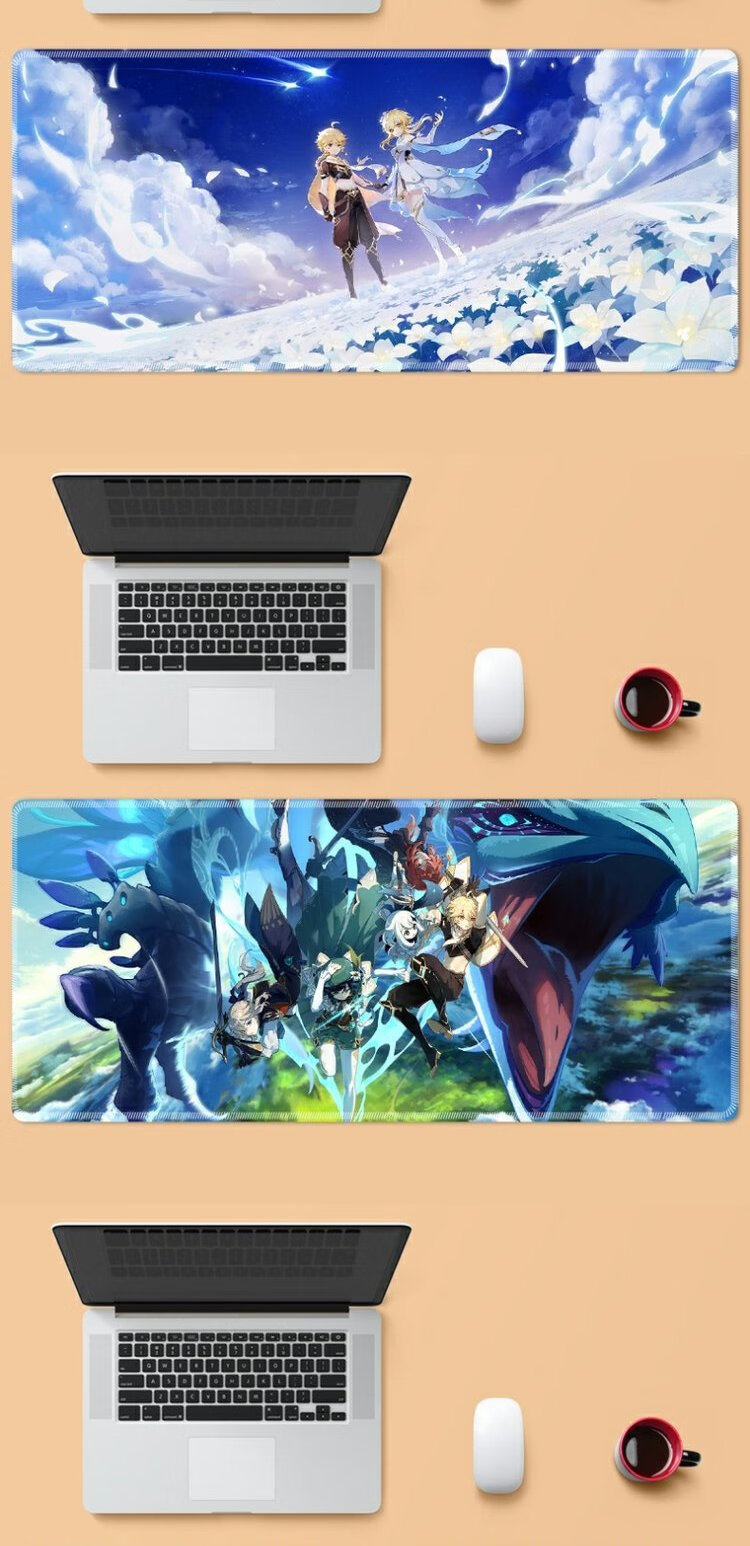 原神必胜客联动 原神鼠标垫周边桌垫电竞办公游戏二次元男女卡通护腕