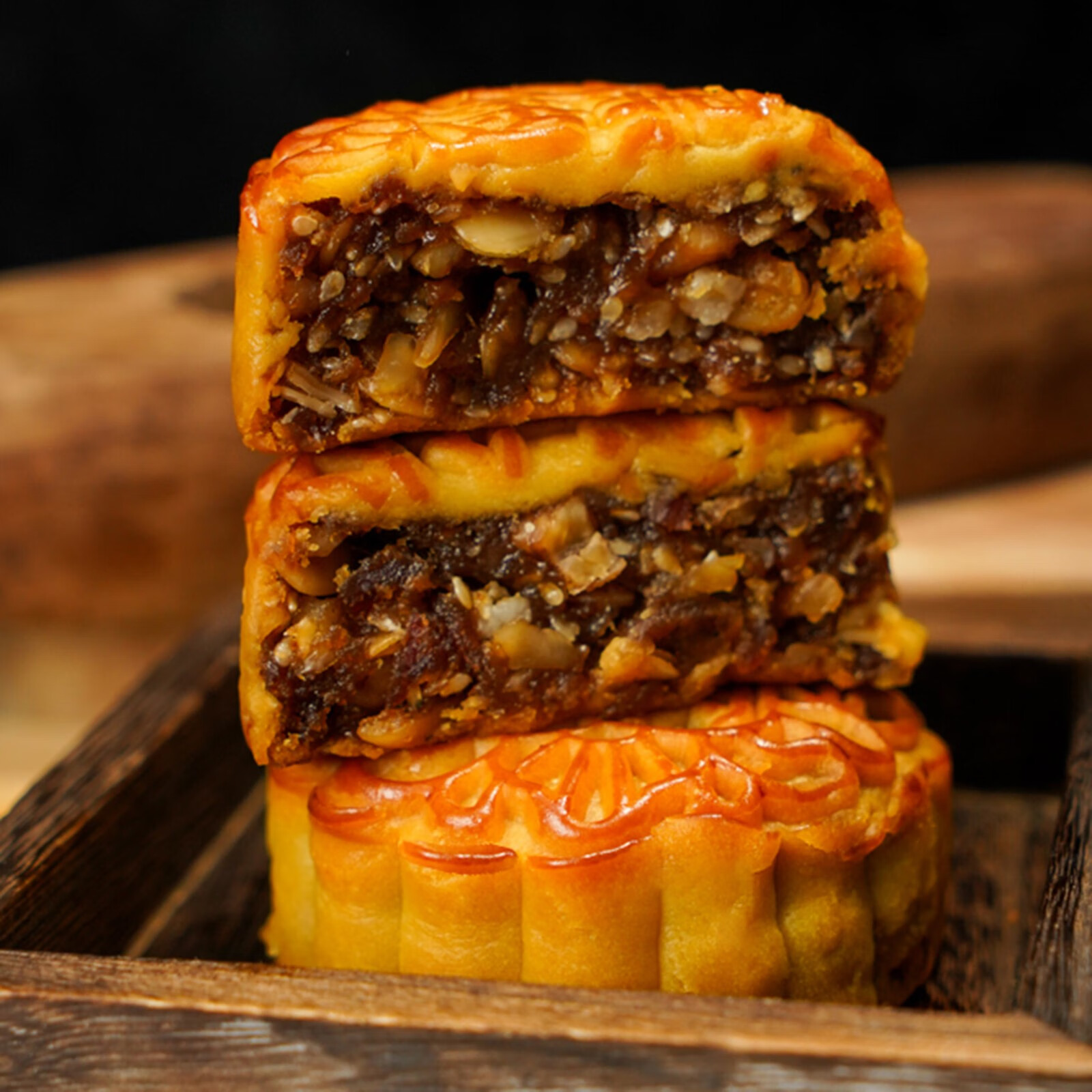 福满家五仁黑椒牛肉月饼 福满家伍仁黑椒牛肉手工月饼30年品牌麦鲜郎