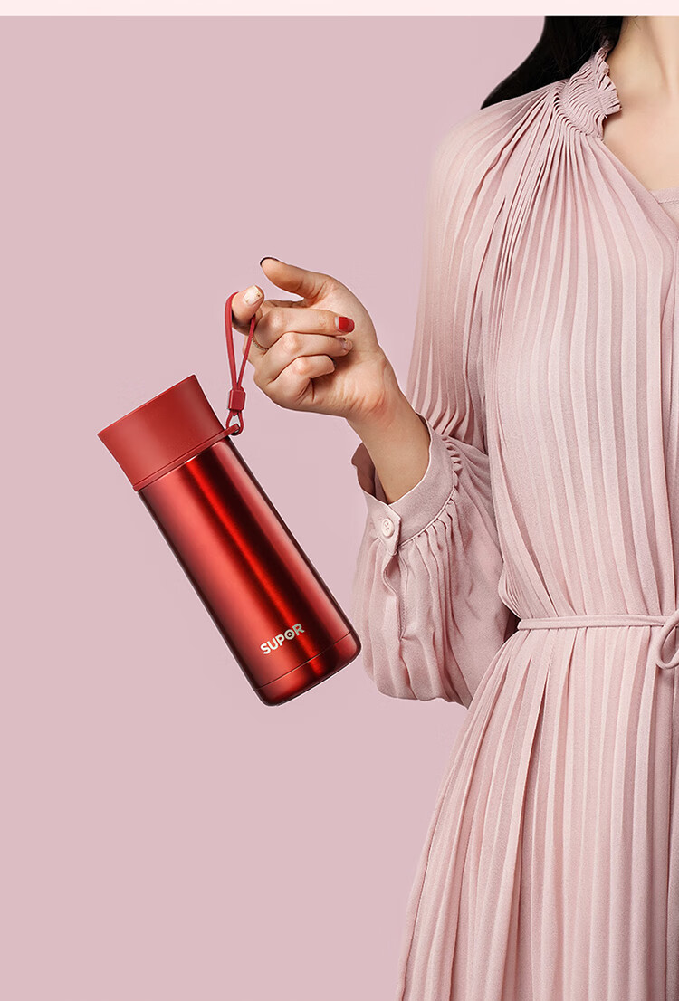 苏泊尔supor随行真空保温杯304不锈钢时尚男女士水杯情侣杯子竹韵系列