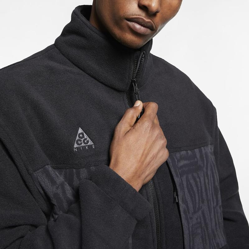 耐克nike羊毛夹克男士acg系列快干保暖拉链外套bq3446pinkyellowxl