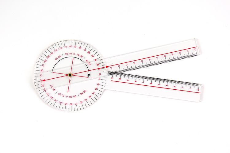 骨科尺關節角度測量尺pvc康復專用肢體角度尺測量身體量角器ot評定