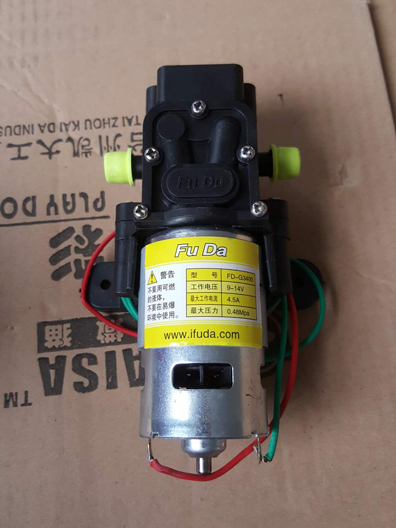 12v伏农用电动喷雾器水泵隔膜微型高压自吸水管透明打药机泵配件g3400