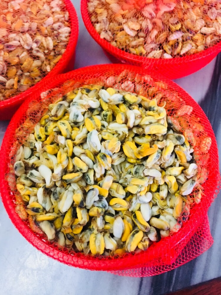 宓蝶 潮汕特产 新鲜蚬肉 鱼饭 红肉米 薄壳米250g 薄壳 海瓜子 2份