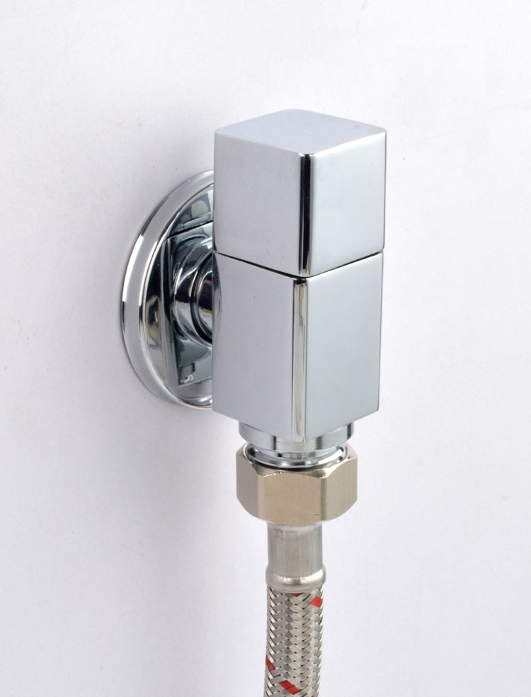 贴墙短款窄小型角阀迷你全铜超薄马桶止回阀4分三角阀八字阀开 洗衣机