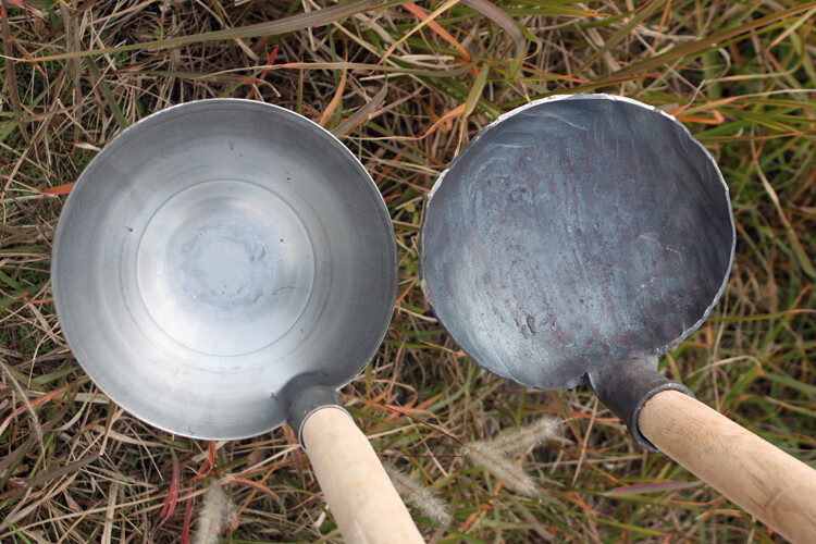 加厚木柄大铁勺挖电杆洞勺铲瓢考古挖掘挖洞勺打井挖土锹瓢漏勺 中厚