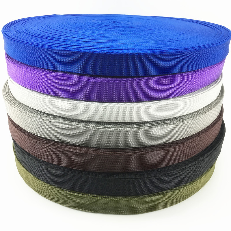加厚加密彩色尼龙带丙纶带背包带扁带行李箱打包带平纹织带隔离带军