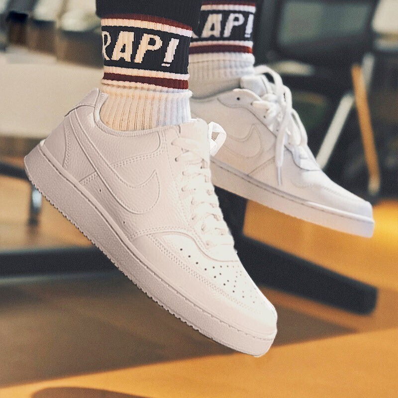 nike耐克男鞋 2021新款大勾低帮轻便板鞋时尚休闲鞋 cd5463-101/简版