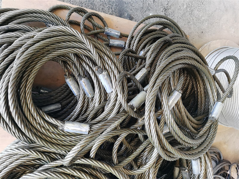 玄欣 油丝绳压制钢丝绳油性压头双扣吊装货车拖车绳油丝绳镀锌14mm