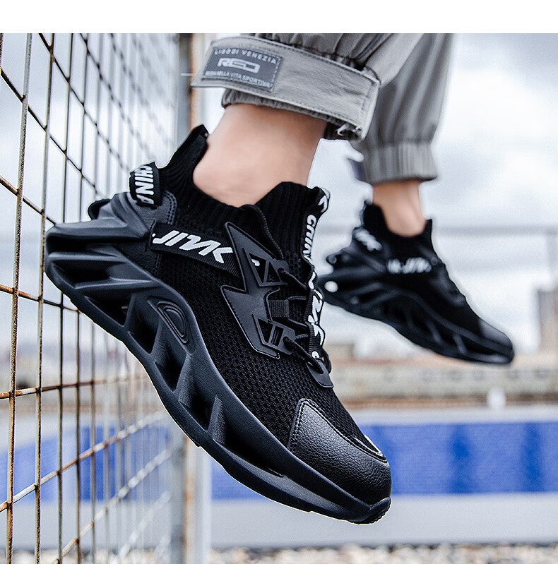 金·莱克休闲男鞋金莱克男鞋2022夏季网面休闲跑步鞋体育生轻便百搭男