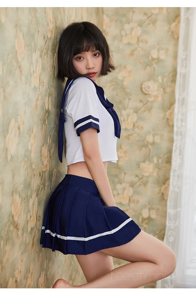 妩媚战衣蓝色妖姬衣服校园jk床上暴击攻速迷你裙制服女短裙服纯欲水手