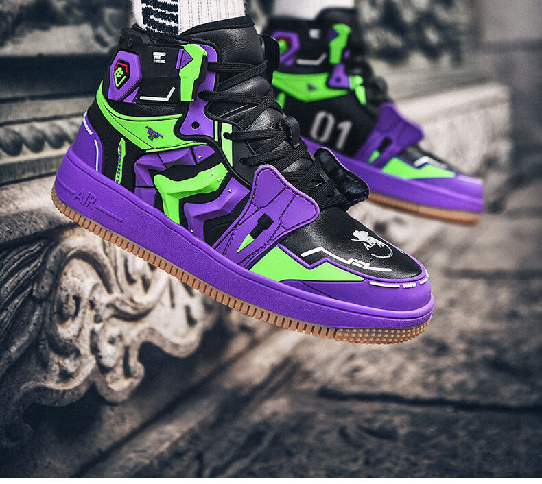 原纯aj初号机联名限量版aj1高帮板鞋男鞋韩版潮流eva机甲运动潮鞋 eva