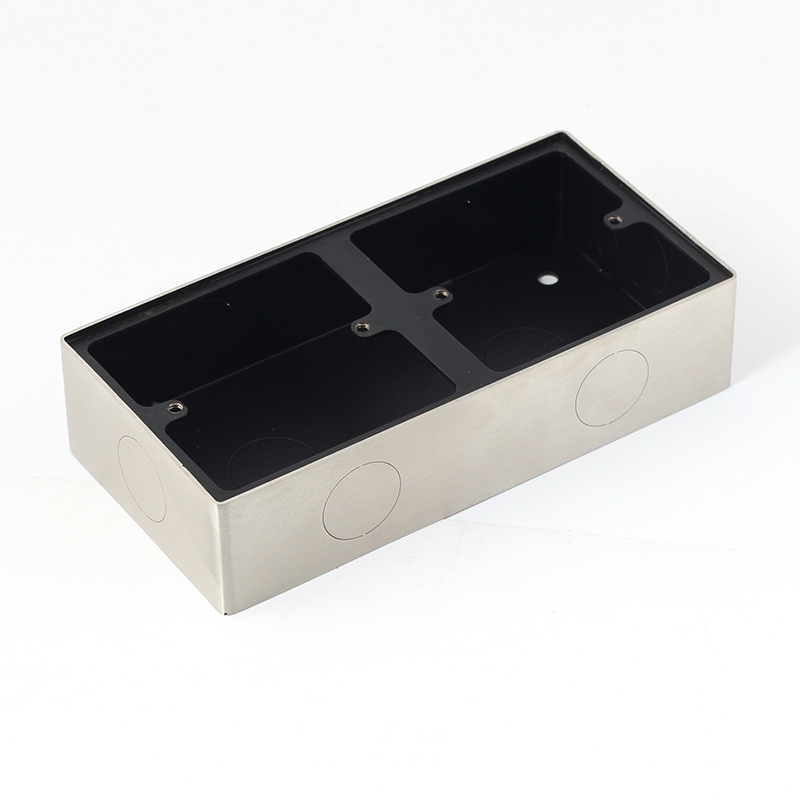 buibo瑞博地插插座 bdc金属86二三四五联排开关底盒不锈钢黑铁铜墙壁