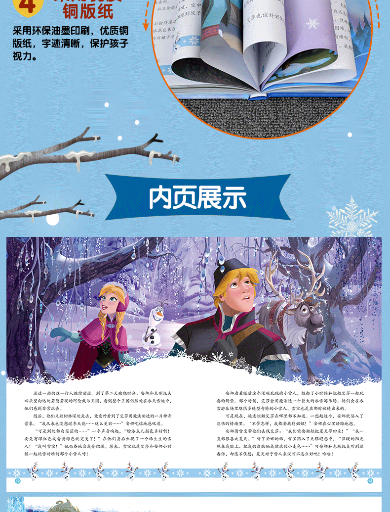 【包郵】冰雪奇緣枕邊故事書 3-6歲兒童睡前故事繪本