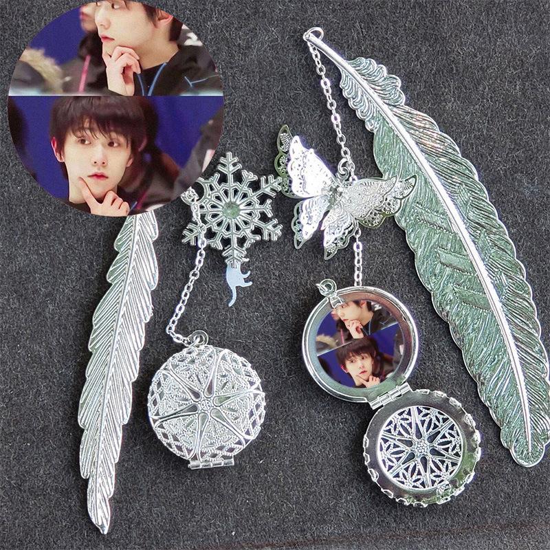 rohde羽生1结弦同款文具同款衍生周边羽毛金色冰鞋考斯腾系列书签同款