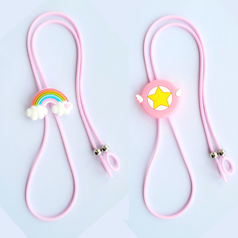 儿童眼镜挂绳卡通弹力眼镜防滑防掉绳可调节挂脖硅胶男女孩眼镜链 小