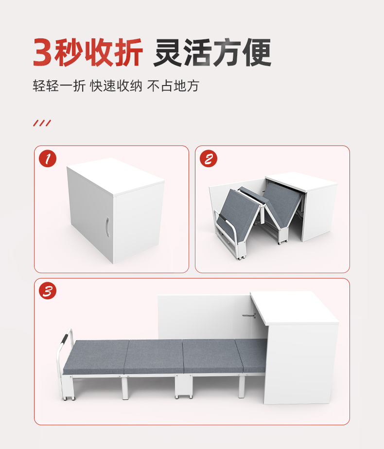 易瑞斯easyrest摺疊床單人學生教室午休床午睡神器簡易床入櫃式一體