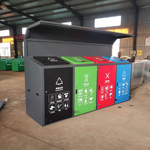 gawr小区垃圾分类箱户外脚踏式感应智能不锈钢环卫亭柜大型厂家定制