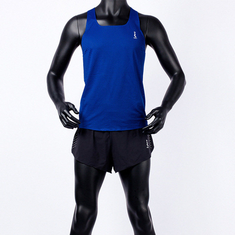 马拉松背心专业运动训练跑步田径比赛透气速干长跑服体育生服 荧光绿