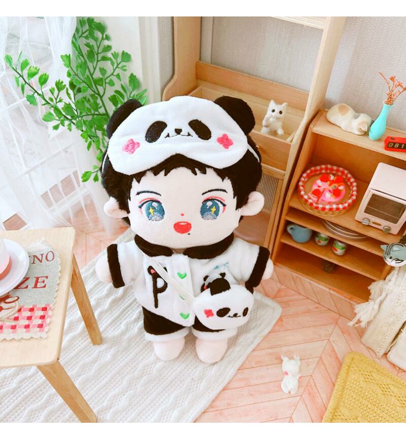 战明星娃娃人形公仔顾一野顾小野网红可爱人形棉花娃娃 寸头小野裸娃