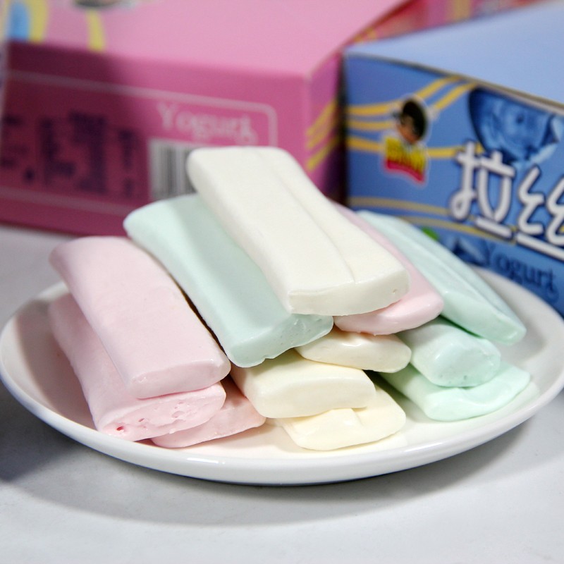 萌小帅老酸奶拉丝软糖网红风味软奶糖果混合口味怀旧式儿童休闲零食