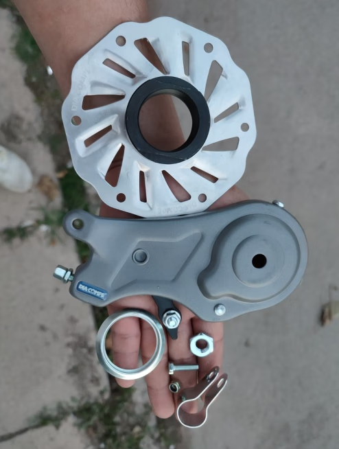 日本自行车抱闸刹车锂电车后刹改装自行车罗拉刹不怕水 图上一套