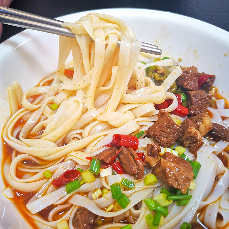 湖南米粉扁粉干常德米面宽粉条40斤干河粉炒粉早餐店粉馆商用 干扁粉