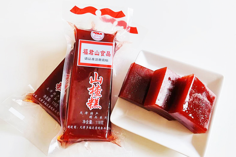 天津福君山山楂糕 京糕268g京糕山楂块 童年怀旧零食儿童软红果 268克