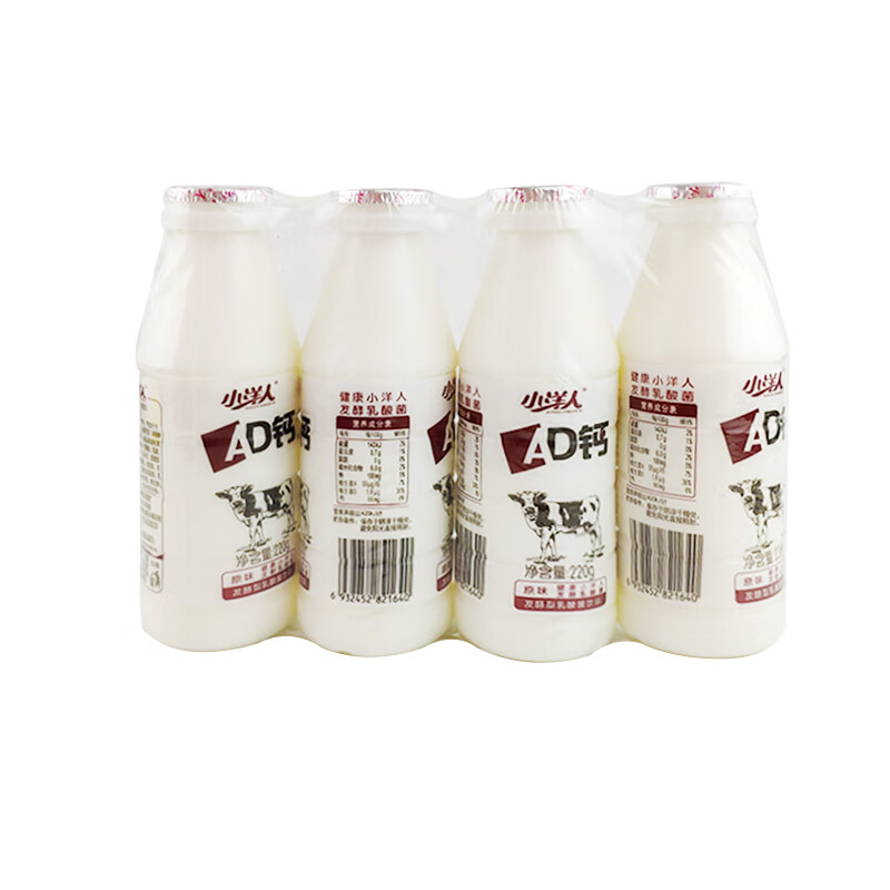 小洋人ad220g*24瓶整箱原味草莓芝士乳酸菌学生营养早餐奶 原味整箱