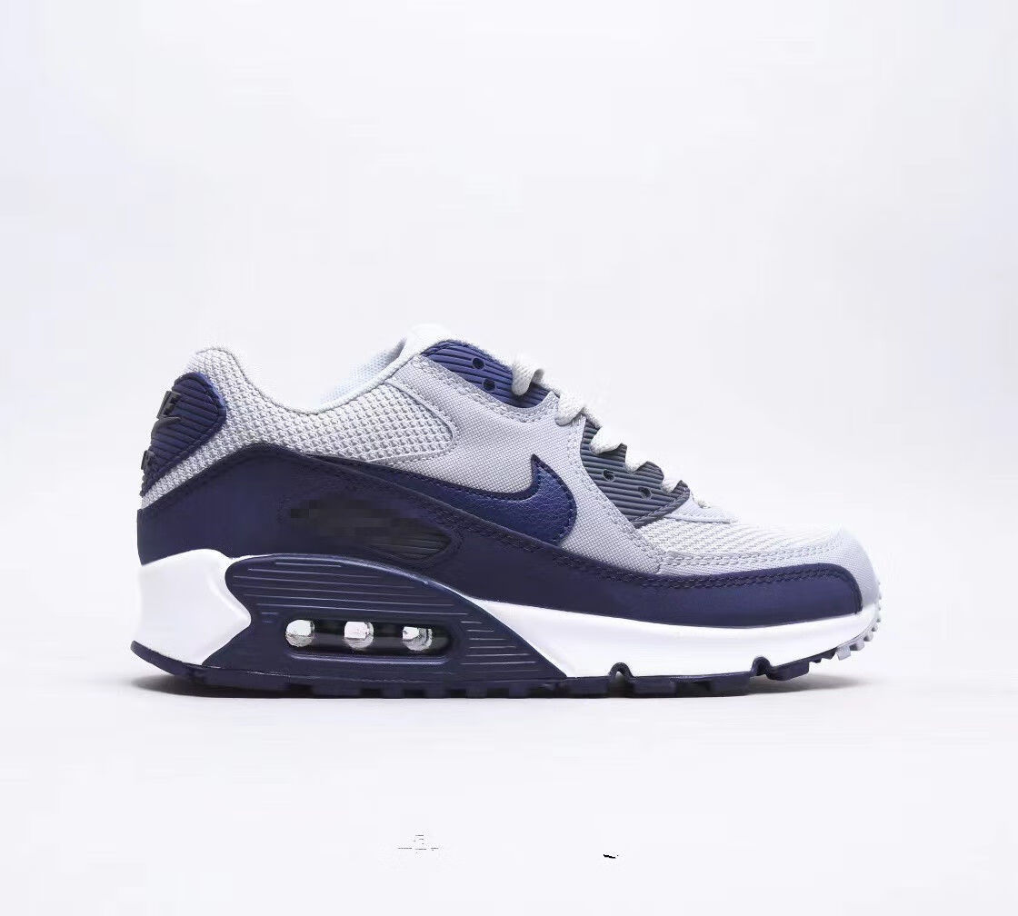 春秋款休闲运动复古百搭air max90经典气垫增高减震男女跑鞋 天蓝色