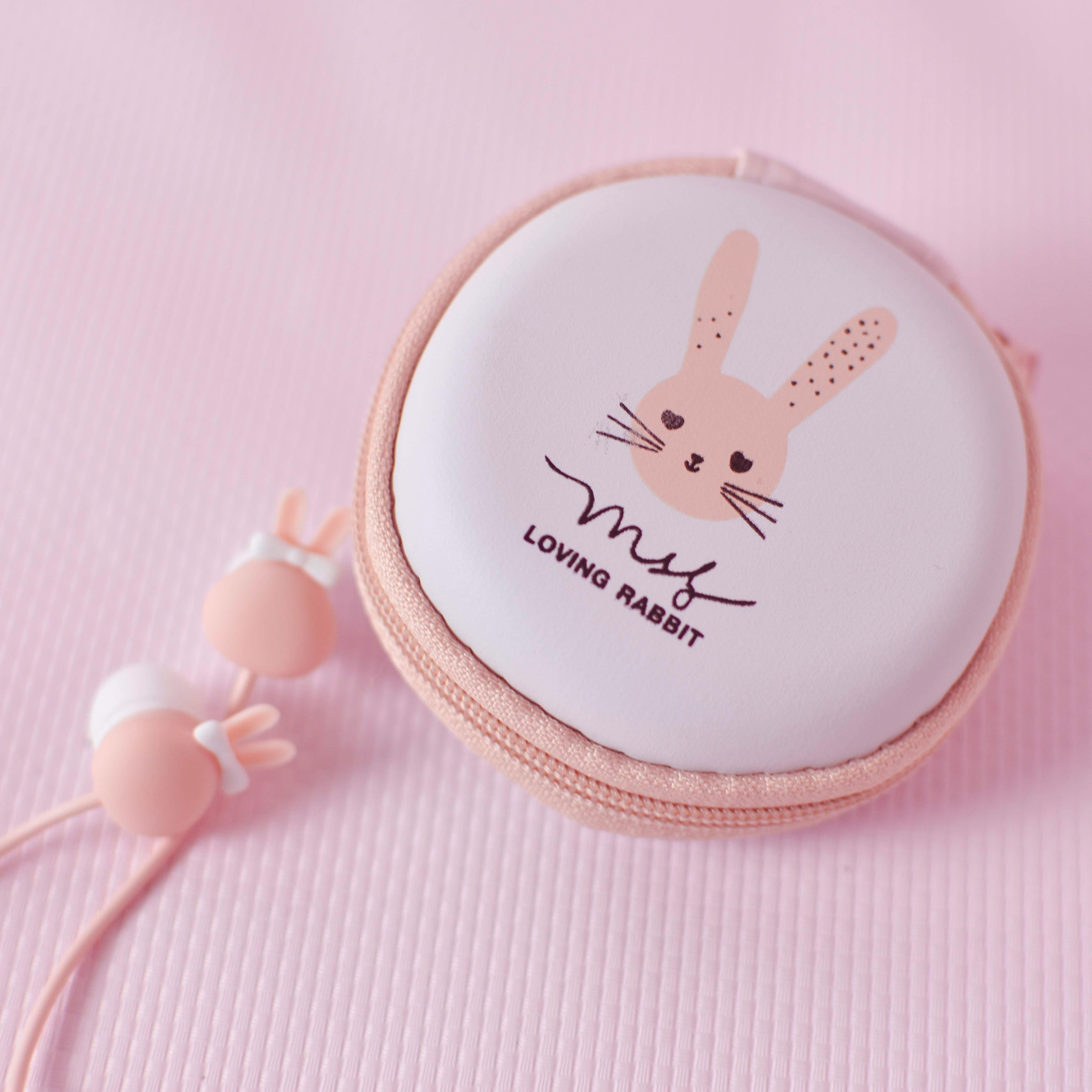 万人迷manovo创意卡通猫爪少女心女生款韩版入耳式耳机可爱糖果色头戴