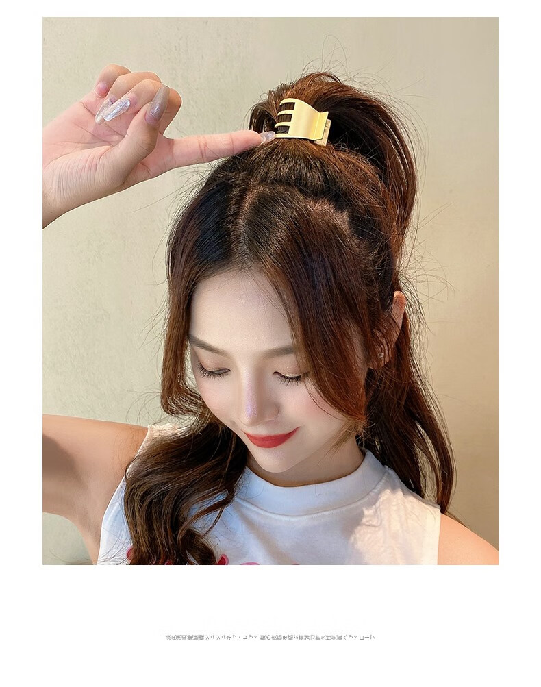 隐形蓬松南瓜夹丸子头小抓夹花苞头夹子头饰发夹女高马尾固定神器 亮