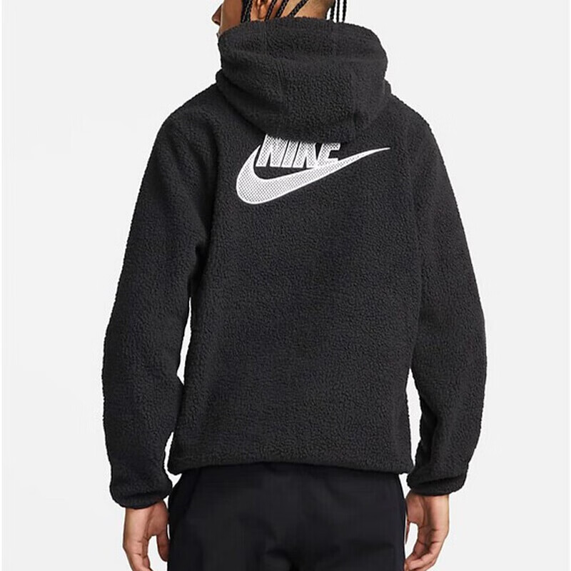 nike耐克卫衣男装运动服羊羔绒保暖宽松舒适潮流百搭保暖套头连帽衫dd