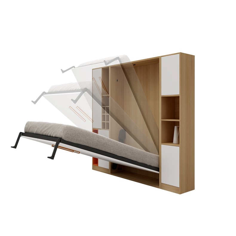 隐形床折叠床正侧竖翻床藏墙壁床衣柜多功能15米专用床垫高17cm静音
