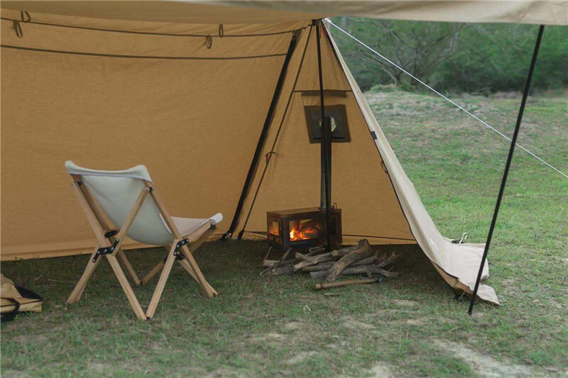 户外野餐露营庇护所式天幕遮阳帐篷公园党野外生存装备军幕帐篷 单独