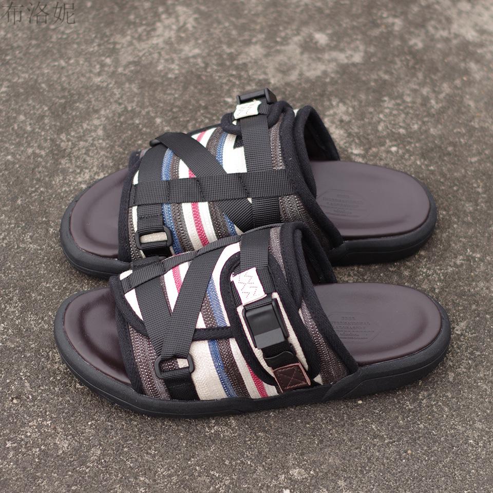 clot陈冠希鞋子visvim新款潮牌网红波点真1皮防臭陈冠希牛皮拖鞋