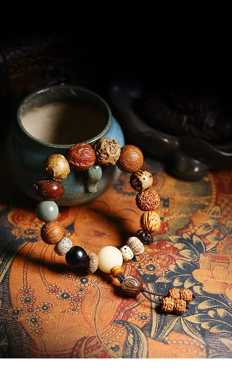 【自营配送】珠佩丽十八子手串 天然多宝原籽菩提子手串 男女文玩佛珠