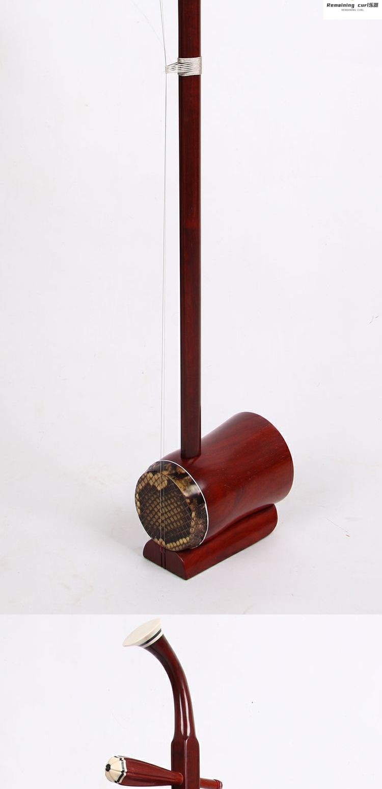 高胡乐器黄梅戏高胡乐器 高音二胡 黑檀圆筒高胡广东音乐戏曲专用