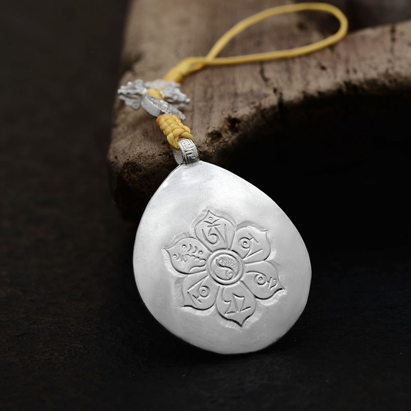 泰光银楼 足银九宫八卦银佛牌藏族藏饰腰间挂牌十二生肖汽车钥匙挂件