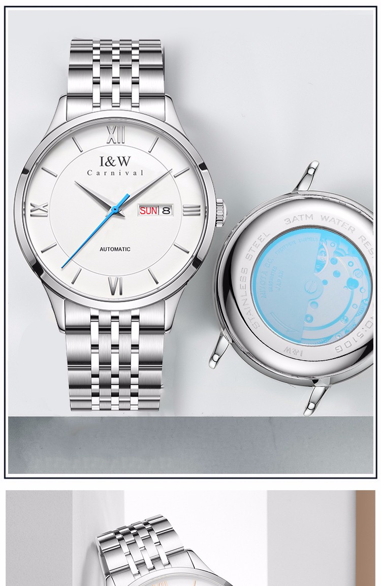 生日礼物瑞士iw进口超薄机芯男士手表男全自动机械表轻奢时尚男表防水