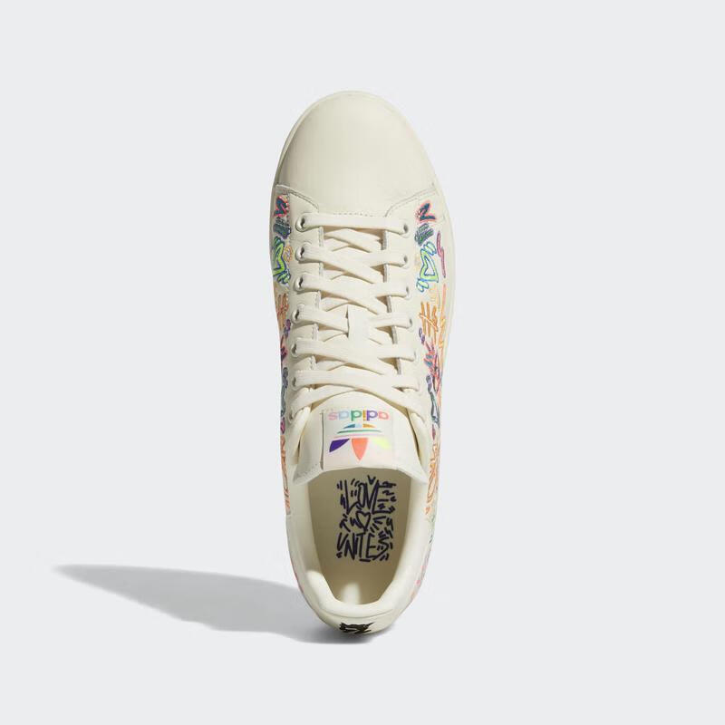 adidas阿迪达斯三叶草stan smith pride男子休闲板鞋 奶白涂鸦 gx6394