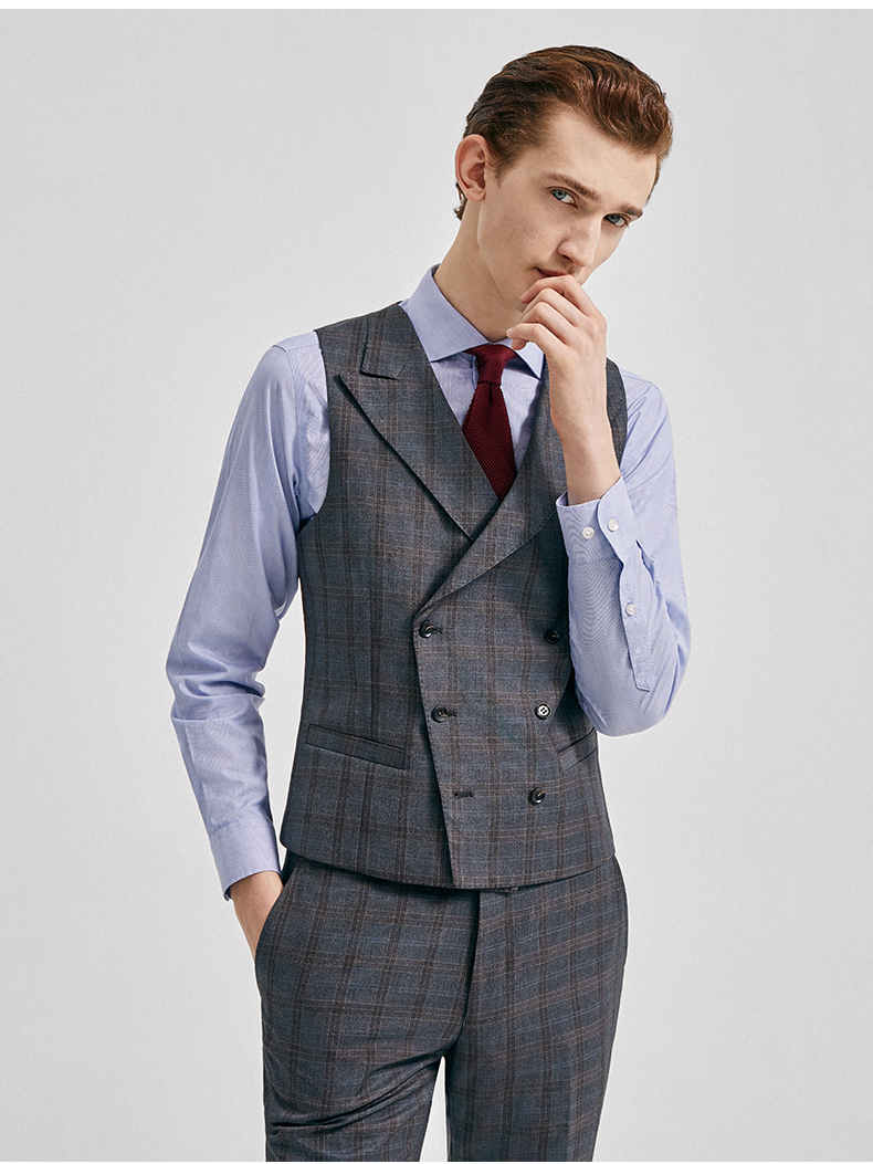 吉约蒙(g·mons)西服套装男英式学院风商务休闲双排扣西装套装商场