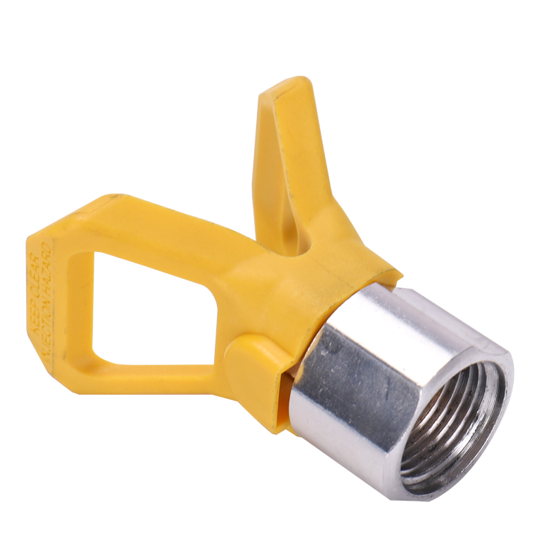 涵轩电动高压无气喷涂机配件喷枪喷嘴座喷嘴底座黄色喷嘴座