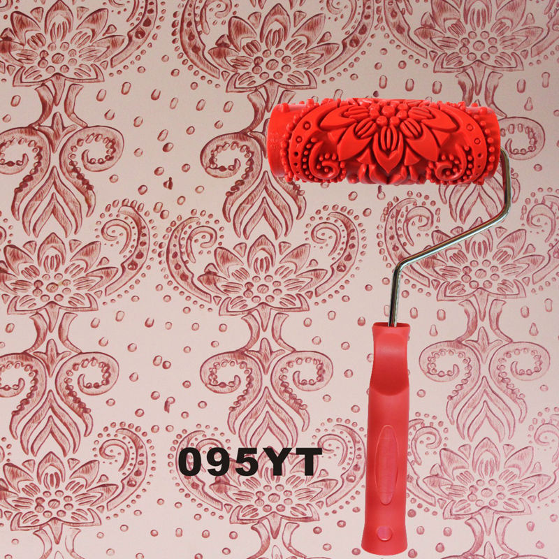 5寸肌理壁膜漆压花滚筒艺术涂料液体墙纸木纹硅藻泥印花刷墙滚筒 078