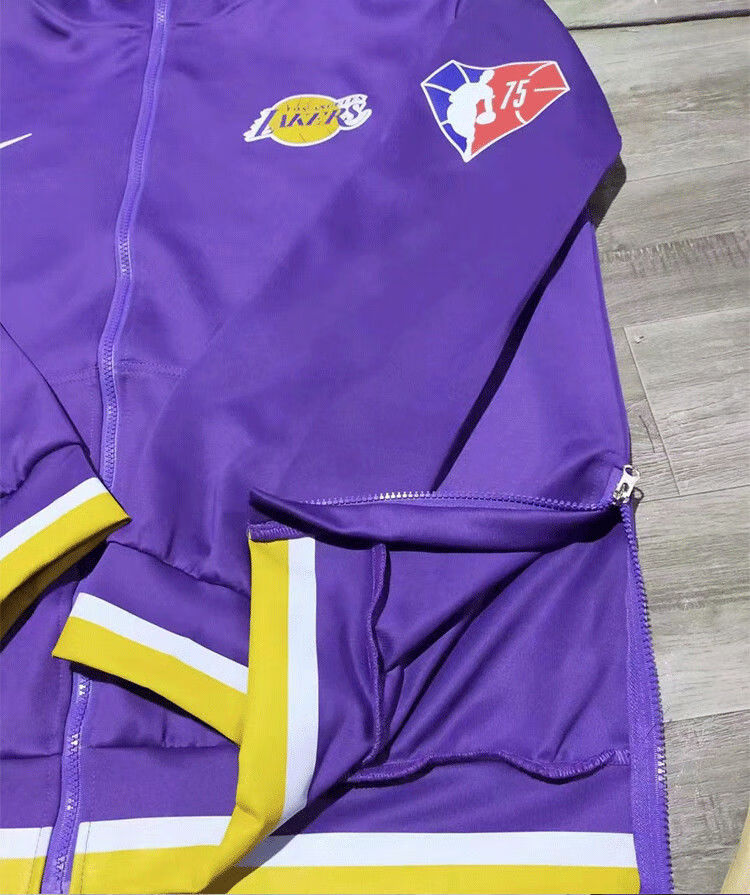 tyburn nba75周年出场服套装湖人篮网黄蜂队热身训练连帽衫外套男扣排