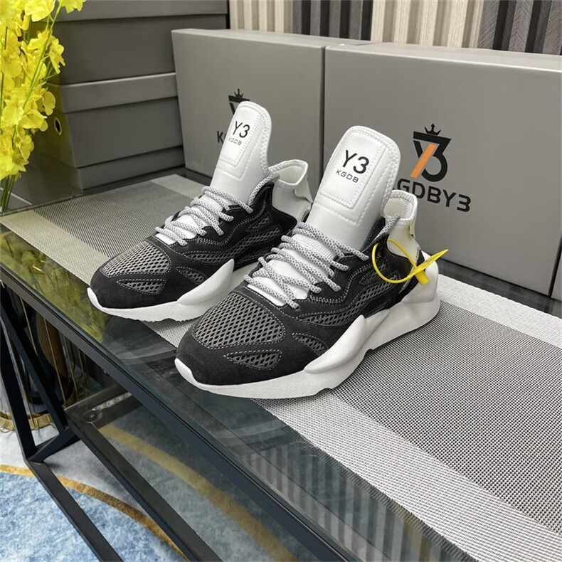 轻奢潮牌 y3 全球购y3男鞋夏季网面透气休闲运动鞋黑武士情侣跑步鞋