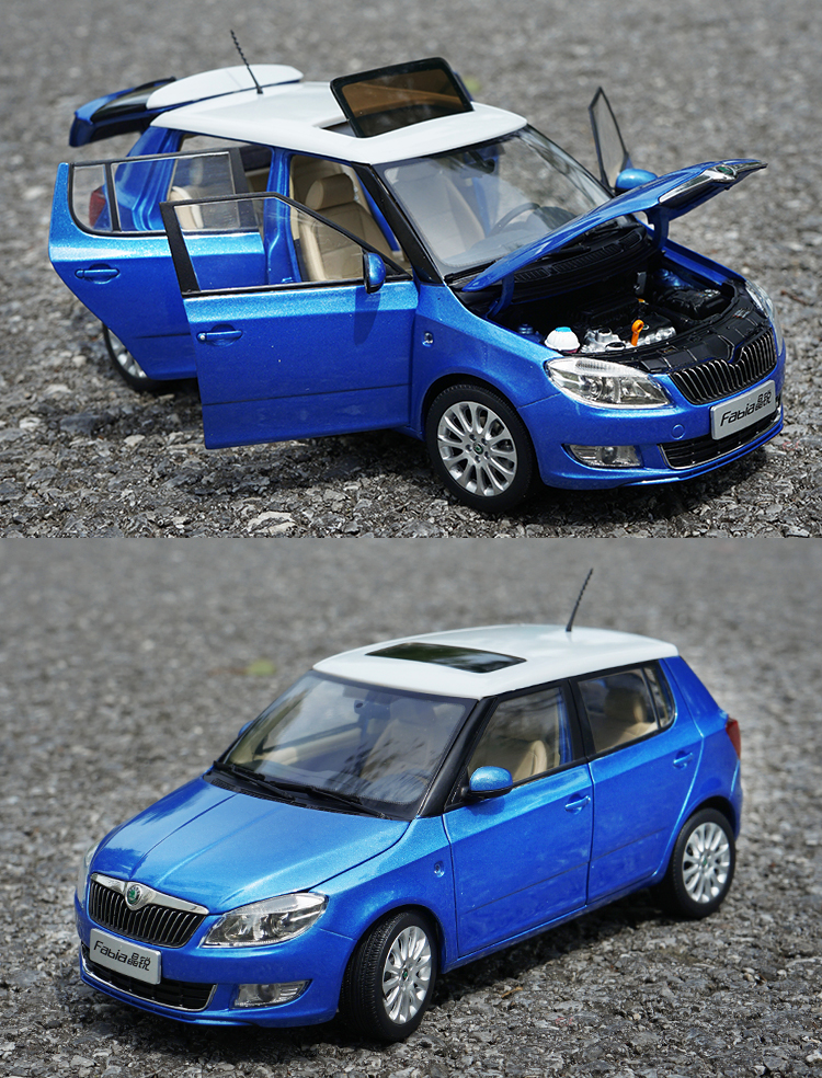 斯柯达汽车模型 1:18 上海大众 斯柯达 全新晶锐 new fabia 晶锐 合金