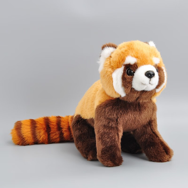 可爱小熊猫玩偶红熊猫公仔动物园毛绒玩具模型礼物礼品 仿真小熊猫 高