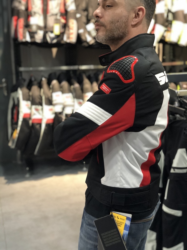 spidi摩托车骑行服机车赛车衣服防摔防水四季城市骑行服 黑白 xl