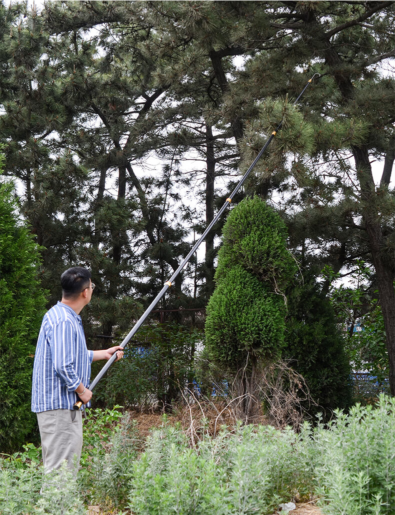 打松塔专用杆 打塔杆多功能伸缩杆松塔杆摘果碳素15米10米槟榔杆12