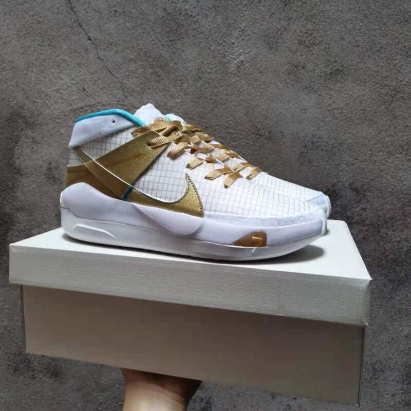 新款杜兰特13代气垫篮球之星实战篮球鞋kd13断码耐磨篮球鞋 黑红 39